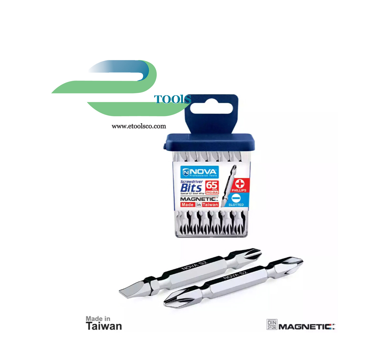 سر پیچ گوشتی دو سر چهارسو نووا مدل NTB 1107