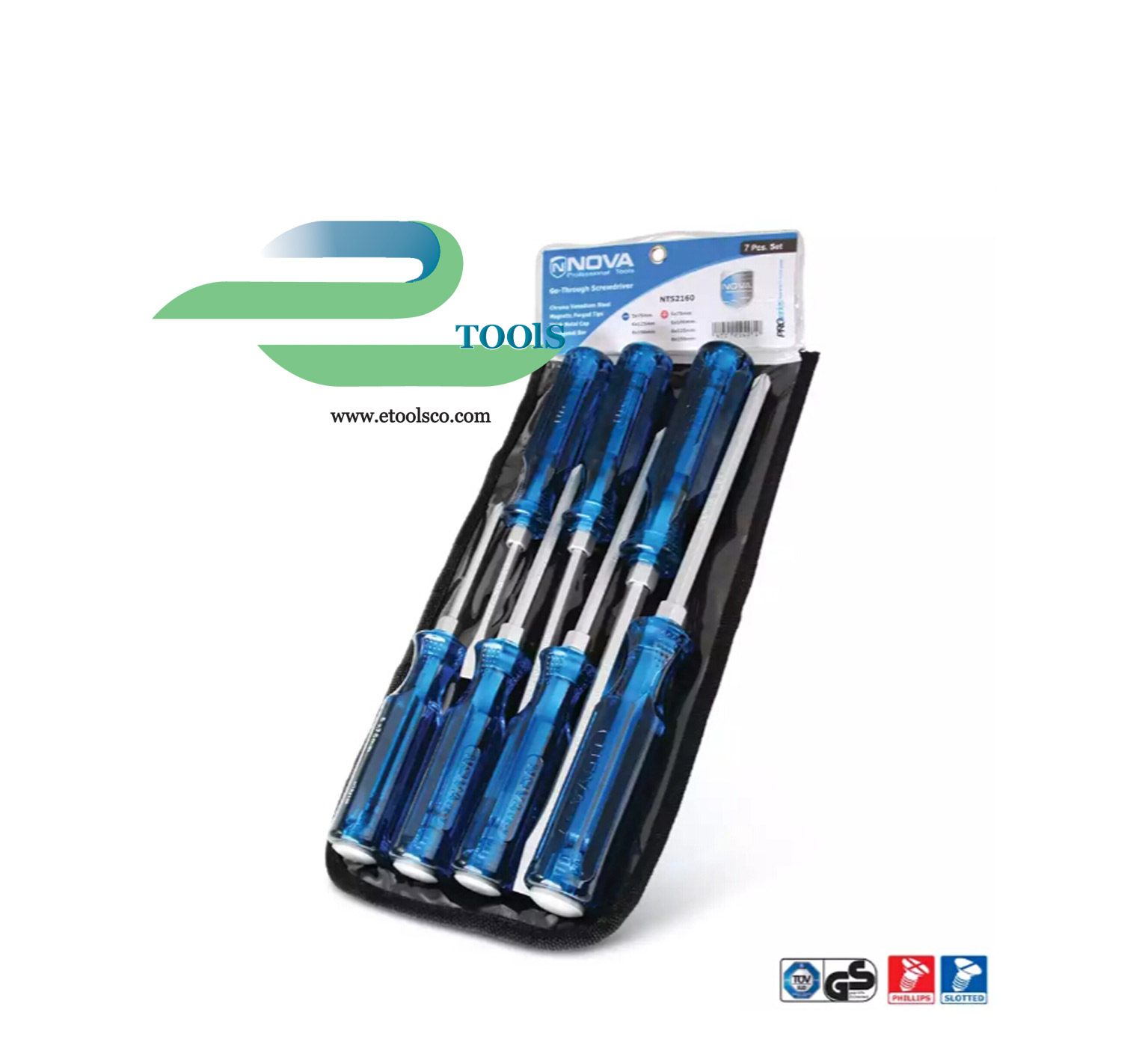 پیچ گوشتی ضربه خور کیفی 7 عددی نووا مدل NTS 2160