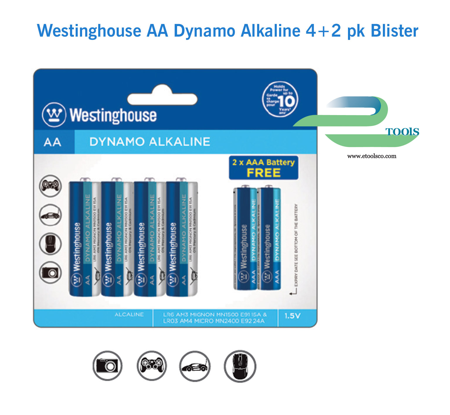 باطری قلمی و نیم قلمی آلکالاین وستینگهاوس 6 عددی