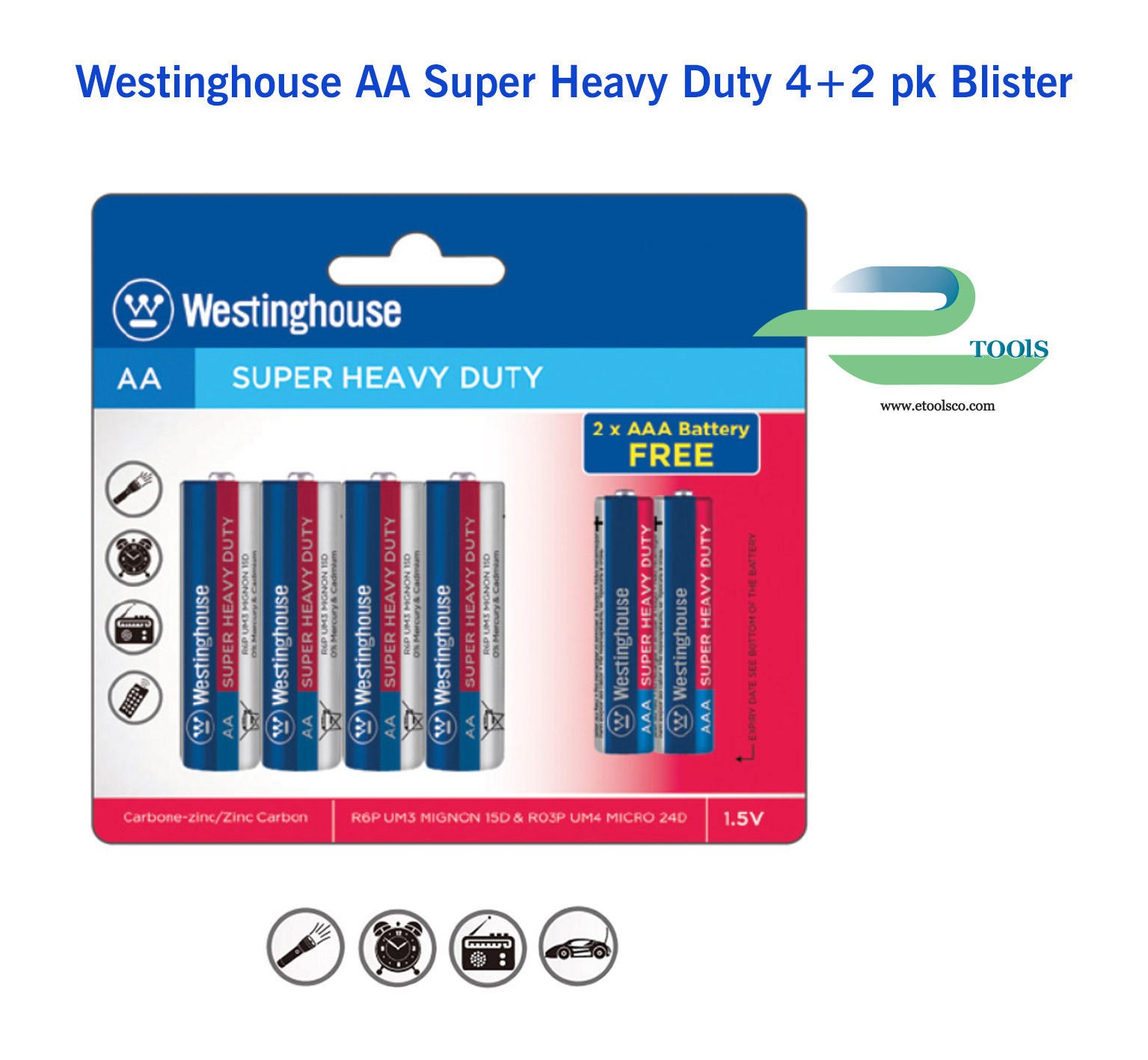 باطری قلمی و نیم قلمی وستینگهاوس 6 عددی