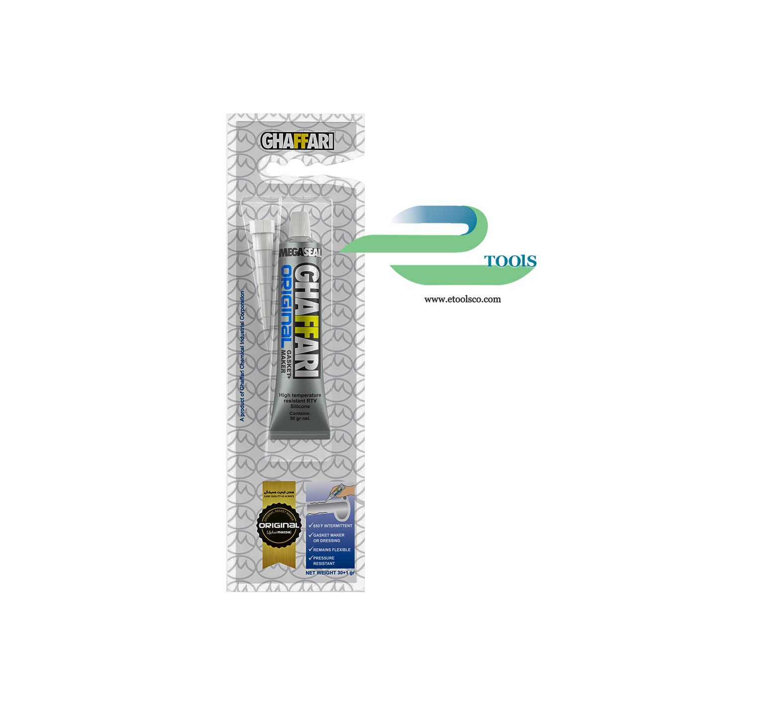 چسب اوریجینال تیوپی 30 گرمی غفاری (مزدا)